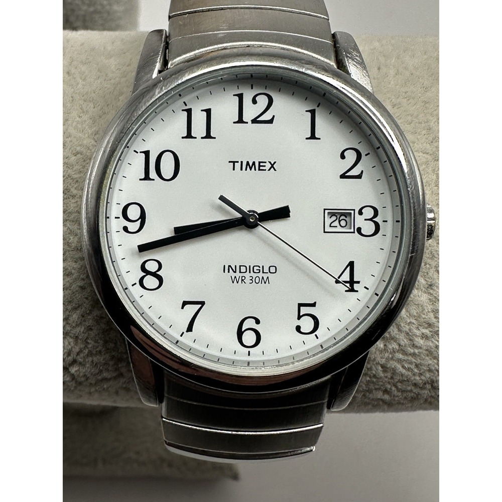 Timex Mens Indiglo T5 2009 Easy Reader Watch‎ 35MM 6.75" Stretch Band F98